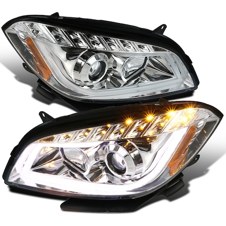 Spec-D Tuning 08-12 Chevrolet Malibu Projector Headlights - Chrome 2LHP-MBU08-TM